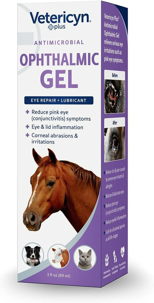 Vetericyn Antimicrobial Ophthalmic Gel 3oz - Poudre Pet and Feed Supply