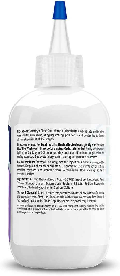 Vetericyn Antimicrobial Ophthalmic Gel 3oz - Poudre Pet and Feed Supply
