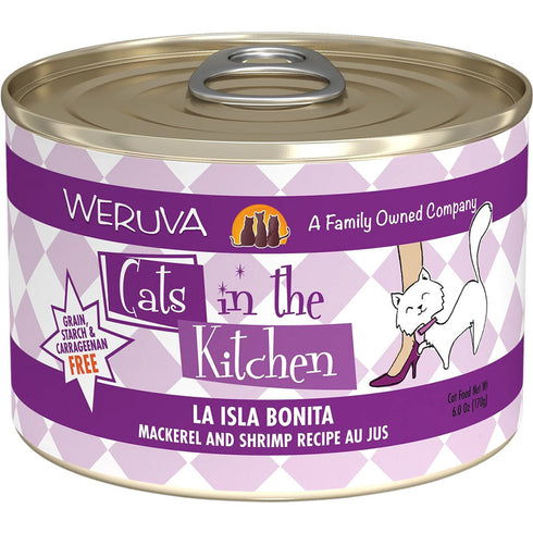 Weruva La Isla Bonita Mackerel and Shrimp Recipe Au Jus Cat Food 6oz - Poudre Pet and Feed Supply