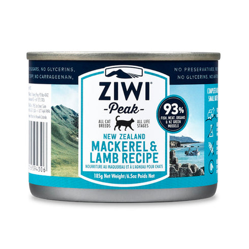 Ziwi Peak Mackerel & Lamb Wet Cat Food 6.5oz poudrefeed.com