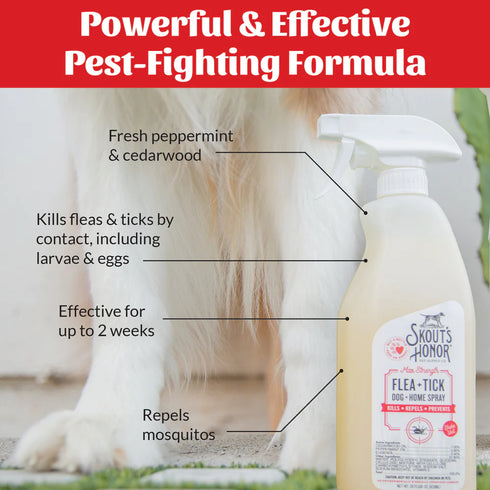 Skout's Honor Flea & Tick Dog and Home Spray - 28oz Spray Bottle
