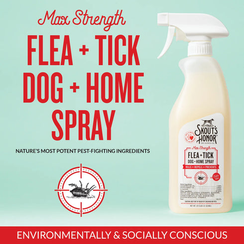 Skout's Honor Flea & Tick Dog and Home Spray - 28oz Spray Bottle