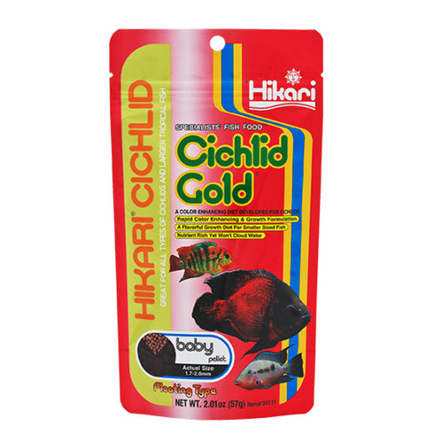 Hikari Cichlid Gold Medium Pellet Fish Food 2oz - Poudre Pet and Feed Supply