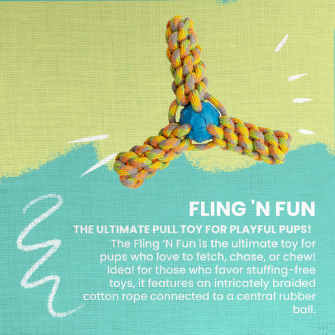 Snugarooz Fling 'n Fly Dog Toy - Assorted Colors