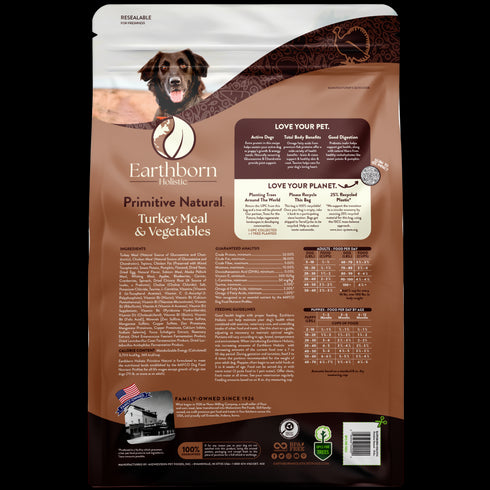 Earthborn Holistic Dry Dog Food - Primitive Natural - 25lb Bag