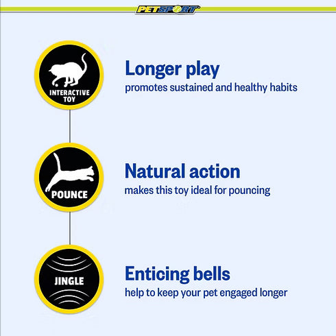 Petsport Kitty Feather Wand Cat Toy - Wand - 30" - Assorted