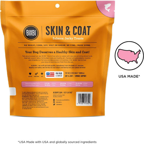 Bixbi Skin & Coat Jerky Salmon Dog Treats 10oz - Poudre Pet & Feed Supply 2
