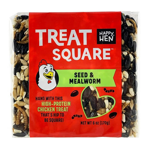 Happy Hen Treats Square Seeds & Mealworm Chicken Treats 6oz - Poudre Pet and Feed Supply