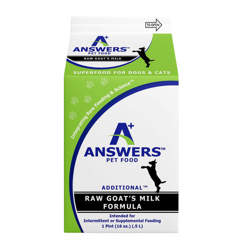 A+ Answears Additional Fermented Raw Goat Milk For Cats & Dogs 1Pint - Poudre Pet & Feed Supply