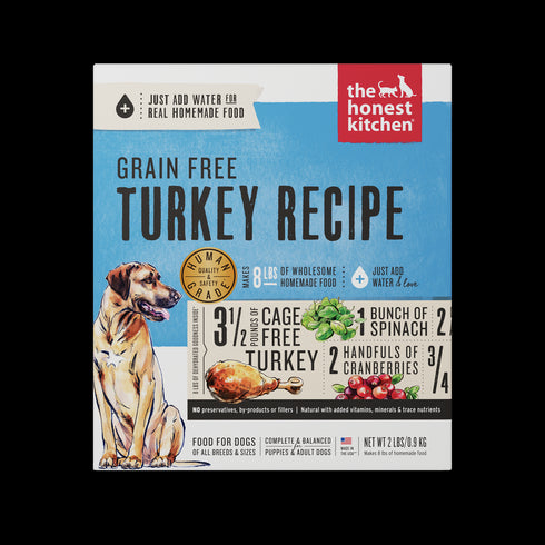 Honest Kitchen Grain Free Turkey Recipe Dehydrated Dog Food 2lb - Poudre Pet and Feed Supply