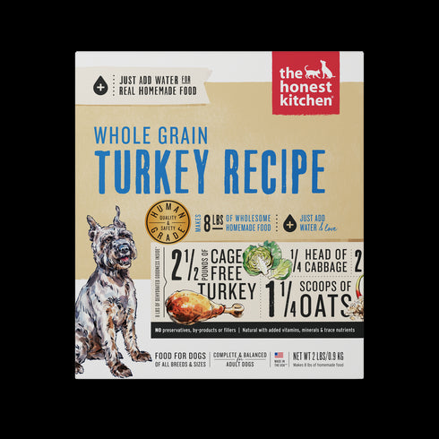 Honest Kitchen Whole Grain Turkey Recipe Dehydrated Dog Food 2lb - Poudre Pet and Feed Supply