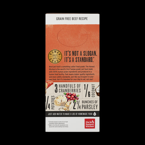 Honest Kitchen Grain Free Beef Recipe Dehydrated Dog Food 2lb - Poudre Pet and Feed Supply