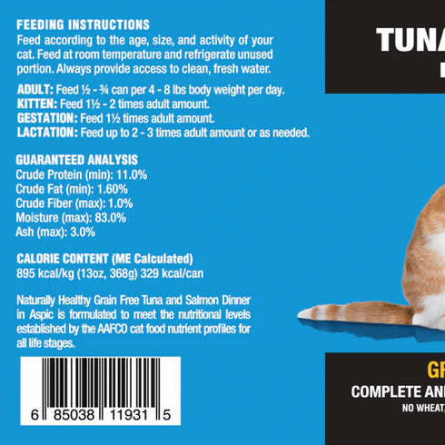 Dave's Pet Food Naturally Healthy Grain Free Wet Cat Food - Tuna & Salmon - 13oz Can