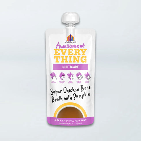 Weruva Awesome Everything Multicare Wet Dog Food Topper - Super Chicken Bone Broth with Pumpkin - 7oz Pouch