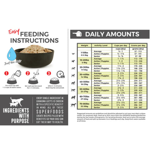 Grandma Lucy's Artisan Lamb Dry Dog Food 3lb - Poudre Pet and Feed Supply