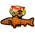 Tuffy's Ocean Creature Trout, Durable Dog Toy, Orange