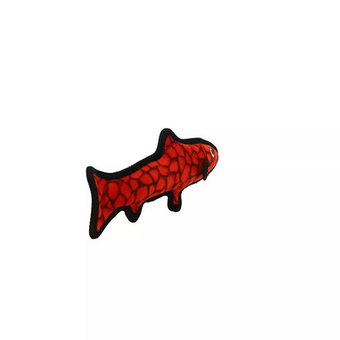 Tuffy's Ocean Creature Trout, Durable Dog Toy, Red