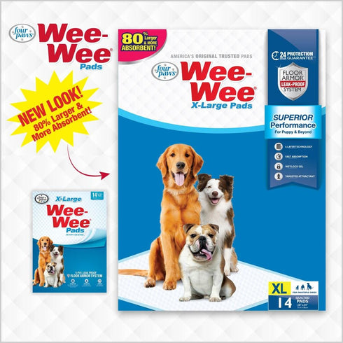 4Paws Wee-Wee Superior Performance X-Large Dog Pee Pads 14Ct - Poudre Pet & Feed Supply 3