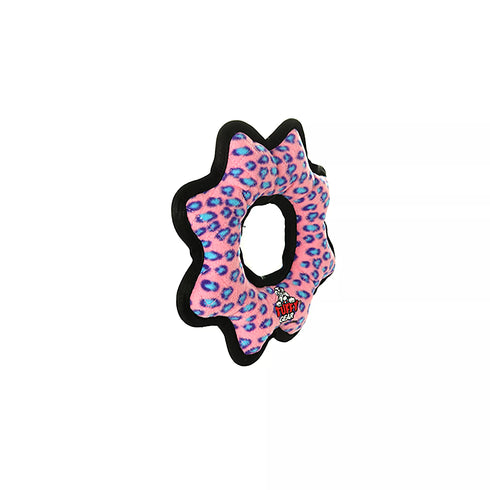 Tuffy's Ultimate Gear Ring Pink Leopard Dog Toy