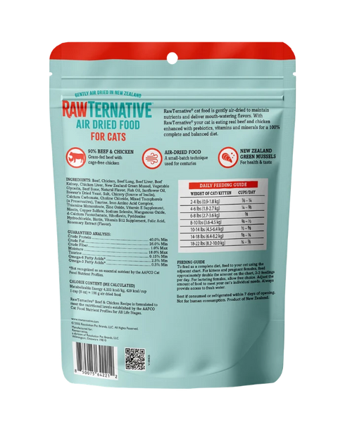 RawTernative Air Dried Cat Food - Beef & Chicken - 5oz Pouch