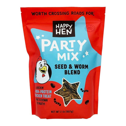 Happy Hen Treats Party Mix Seed & Worm Blend Chicken Treats 2lb - Poudre Pet and Feed Supply
