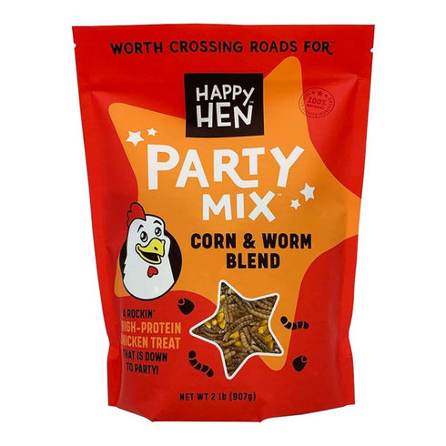 Happy Hen Treats Party Mix Corn & Worm Blend Chicken Treats 2lb - Poudre Pet and Feed Supply