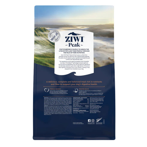 Ziwi Peak Steam-Dried Dog Food - Beef & Pumpkin - 1.8lb Bag