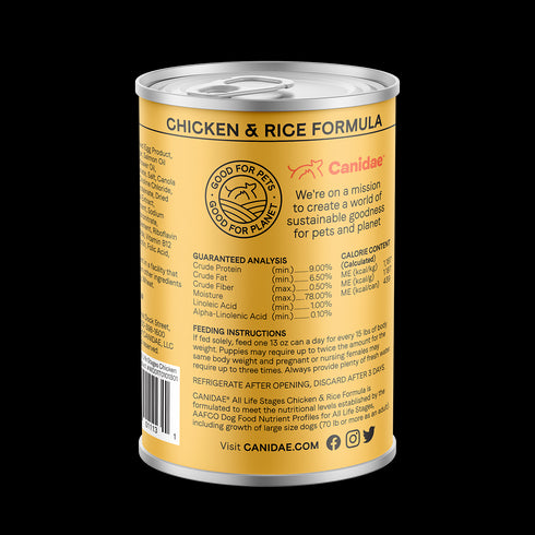 Canidae All Life Stages Wet Dog Food - Chicken & Rice - 13oz Can