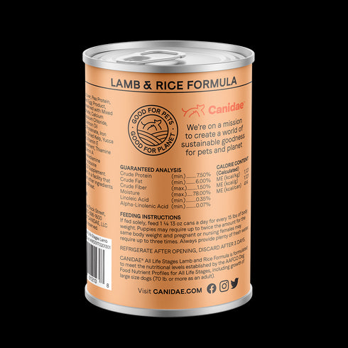 Canidae All Life Stages Wet Dog Food - Lamb & Rice - 13oz Can