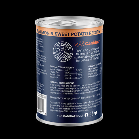 Canidae Pure Grain Free Wet Dog Food - Salmon & Sweet Potato - 13oz Can