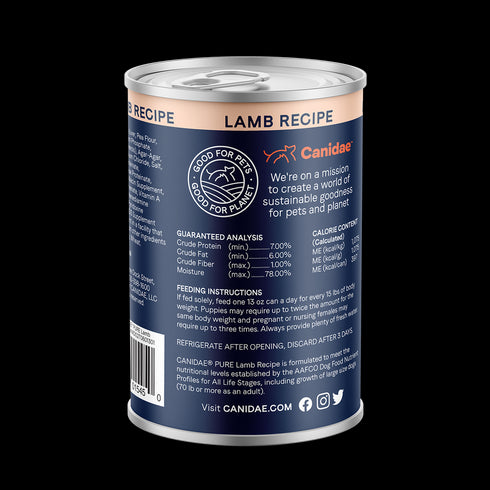 Canidae Pure Grain Free Wet Dog Food - Lamb - 13oz Can