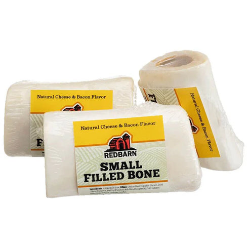 Redbarn Natural Cheese & Bacon Filled Dog Bone - Small 3"