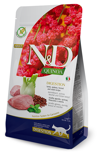 Farmina N&D Quinoa Functional Digestion Grain Free Dry Cat Food - Lamb - 3.3lb