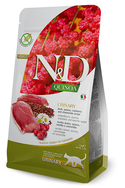 Farmina N&D Quinoa Functional Urinary Grain Free Dry Cat Food - Duck - 3.3lb