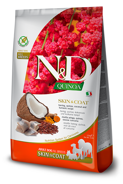 Farmina N&D Quinoa Functional Skin & Coat Dry Dog Food - Herring - 15.4lb Bag