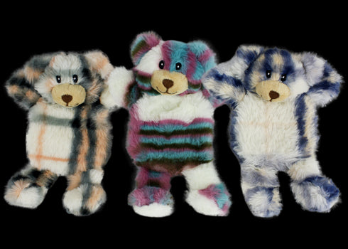 Multipet Mini Berman Bears Plush Dog Toy - 7" - Assorted Colors/Types