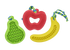 Multipet Minipet Rubber Fruit Dog Toy - Assorted Types