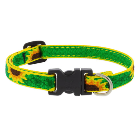 Lupine Pet Adjustable Dog Collar - 1/2" x 2-12" - Sunflower