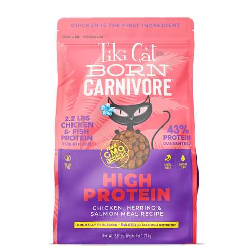 Tiki Cat Born Carnivore Dry Cat Food - Chicken, Herring, & Salmon - 5.6lb Bag