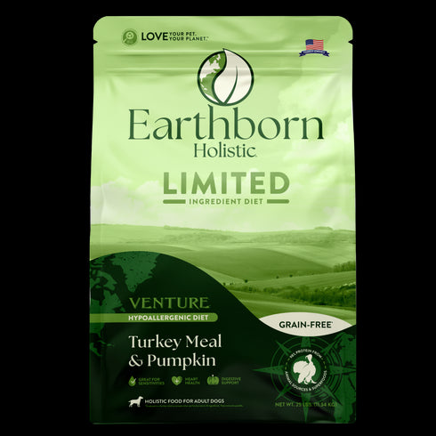 Earthborn Holistic Venture Limited Ingredient Dry Dog Food - Turkey & Squash - 25lb Bag