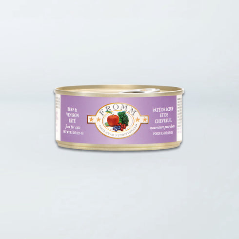 Fromm Four-Star Wet Cat Food - Beef & Venison Paté - 5.5oz Can