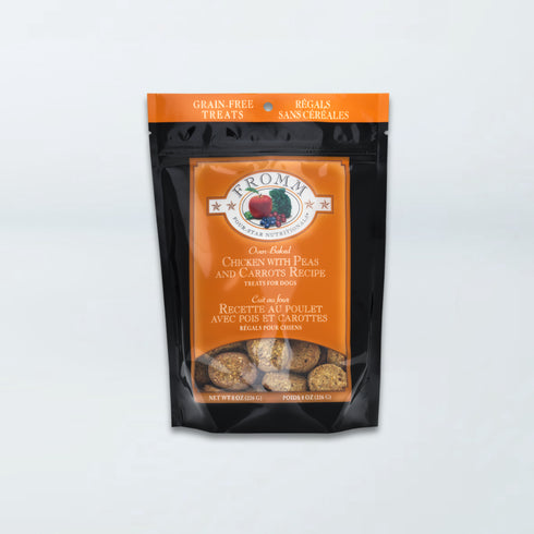 Fromm Four-Star Dog Treats - Chicken with Peas & Carrots - 8oz Pouch