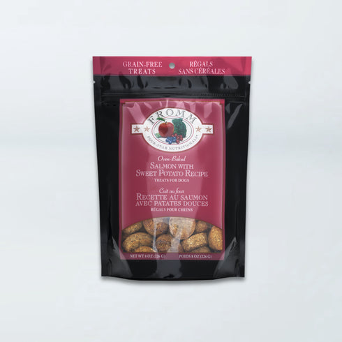 Fromm Four-Star Dog Treats - Salmon with Sweet Potato - 8oz Pouch