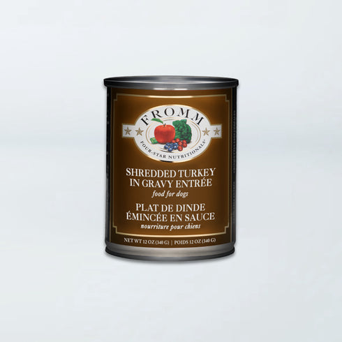Fromm Four-Star Wet Dog Food - Shredded Turkey in Gravy - 12oz Can