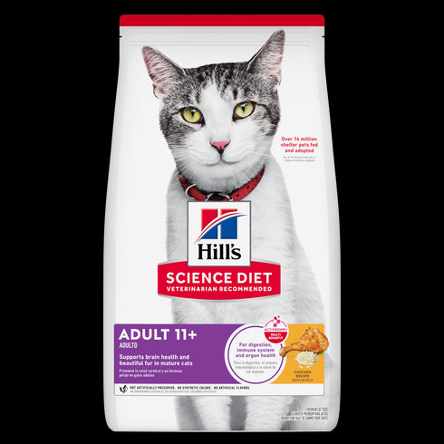 Hill's Science Diet Adult 11+ Dry Cat Food - Chicken - 7lb Bag