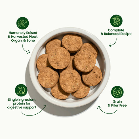 smallbatch Sliders Freeze Dried Raw Dog Food - Pork - 25oz Bag