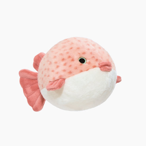 Fluff & Tuff Dottie Puffer Fish Plush Dog Toy