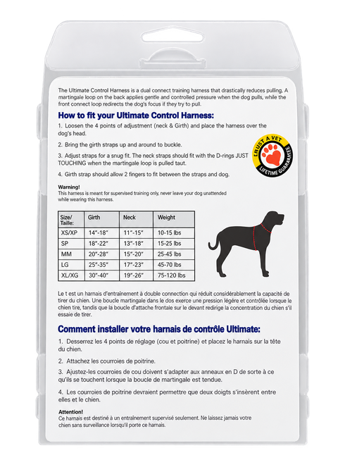 RC Pet Ultimate Control Harness - X-Small - Red