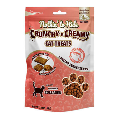 Nothin' To Hide Collagen Cat Treats - Salmon - 3oz Pouch