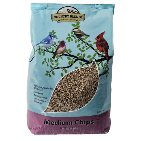 Country Blends Medium Sunflower Chips Wild Bird Food 5lb - Poudre Pet & Feed Supply